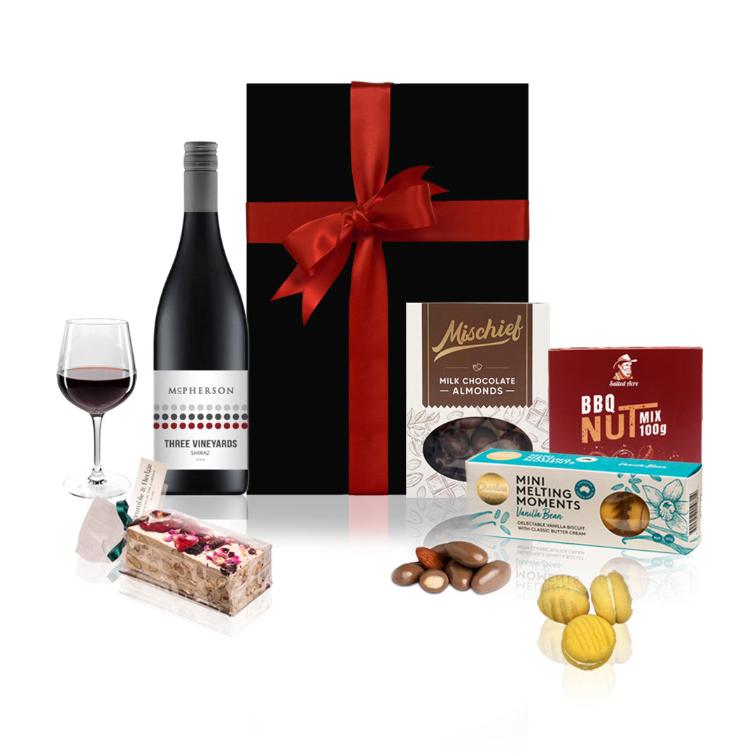 Red Wine & Gourmet Sweets Hamper