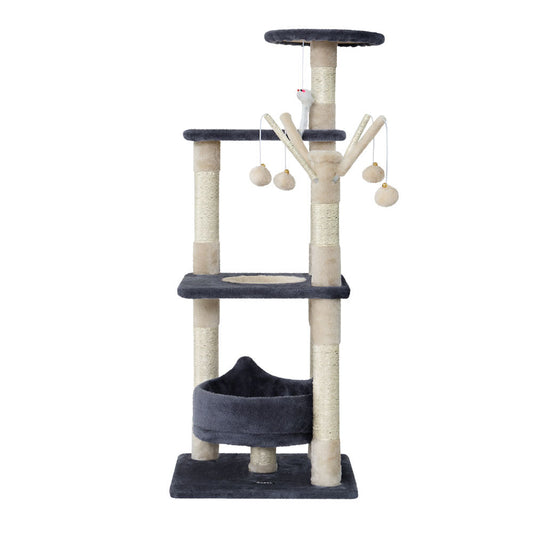 NNEDSZ Cat Tree Scratching Post Scratcher Cat Tree Tower Condo House toys 110cm-1