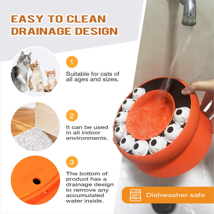 NNEDSZ Pink Interactive Slow Feeder Cat Bowl - 15° Tilt Design, Puzzle Feeder for Healthy Eating-4