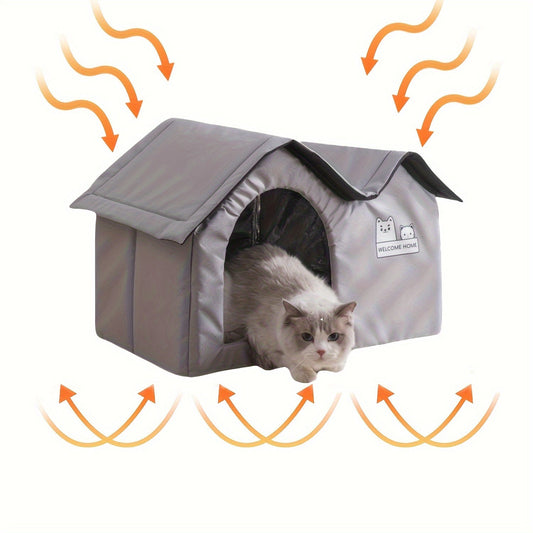 NNETM Cat Dog Bed House for All-Season Comfort Shelter-1