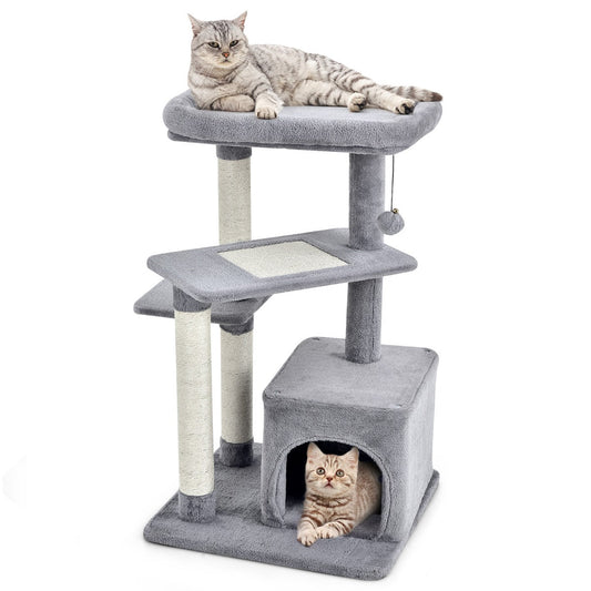 NNECW 4-Layer Cat Tree with Scratching Posts for pet-1