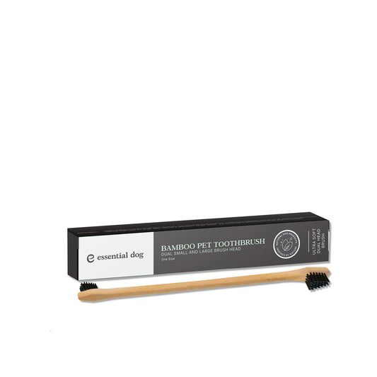 dog toothbrush bamboo double head