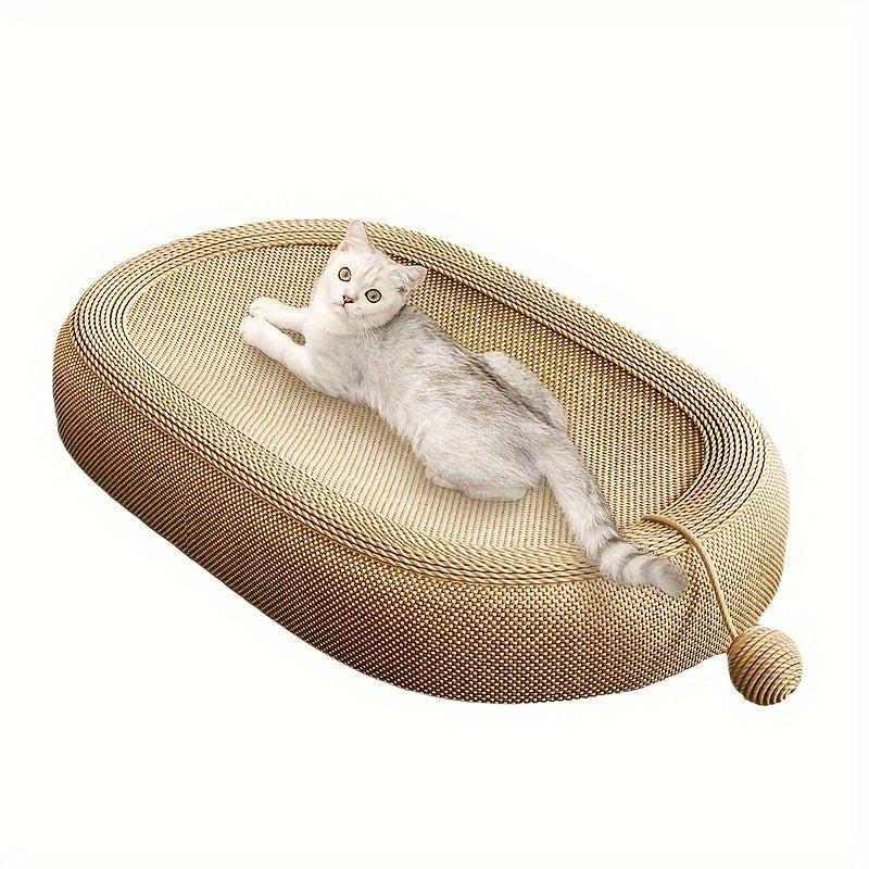 NNETM Ivory Cat Scratching Board and Bed Combo-0