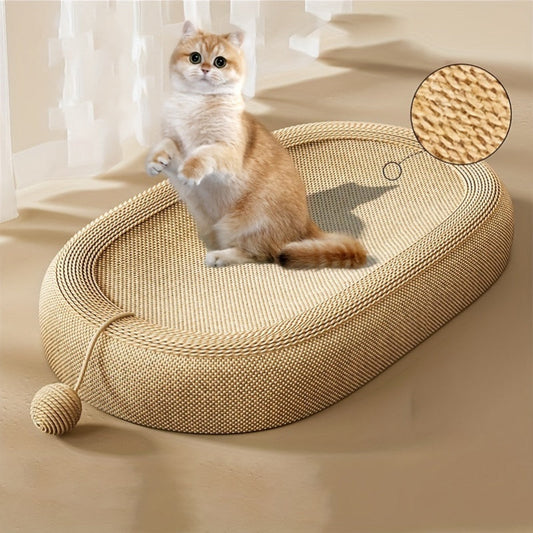 NNETM Ivory Cat Scratching Board and Bed Combo-1