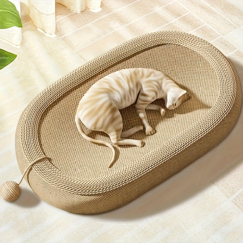 NNETM Ivory Cat Scratching Board and Bed Combo-2