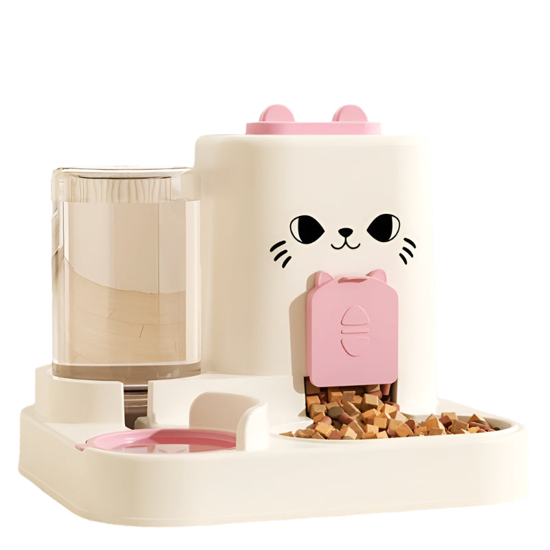 NNETM Automatic Cat Feeder and Water Dispenser Set-0