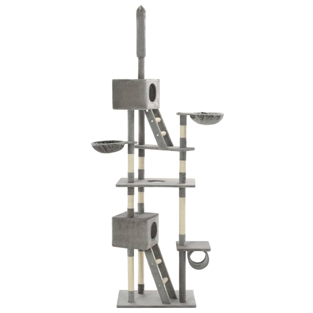 NNEVL Cat Tree with Sisal Scratching Posts 230-260 cm Grey-2