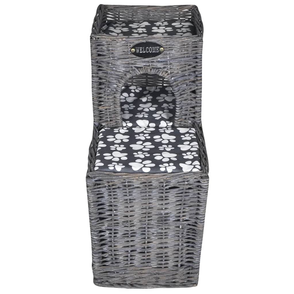 NNEVL Willow Cat Tree Pet House/Bed/Castle/Scratching Post with Cushion-3