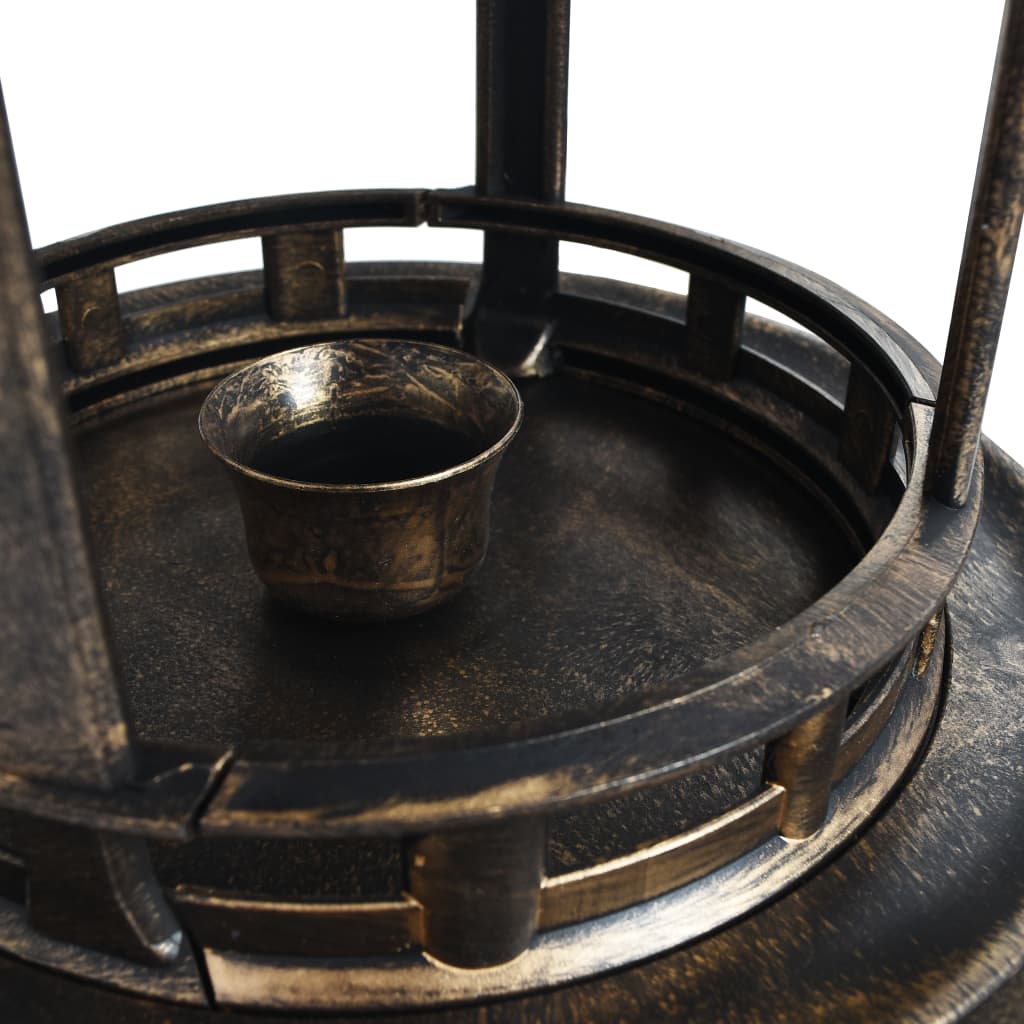 NNEVL Decorative Birdbath with Solar Powered LED Lights Plastic-3