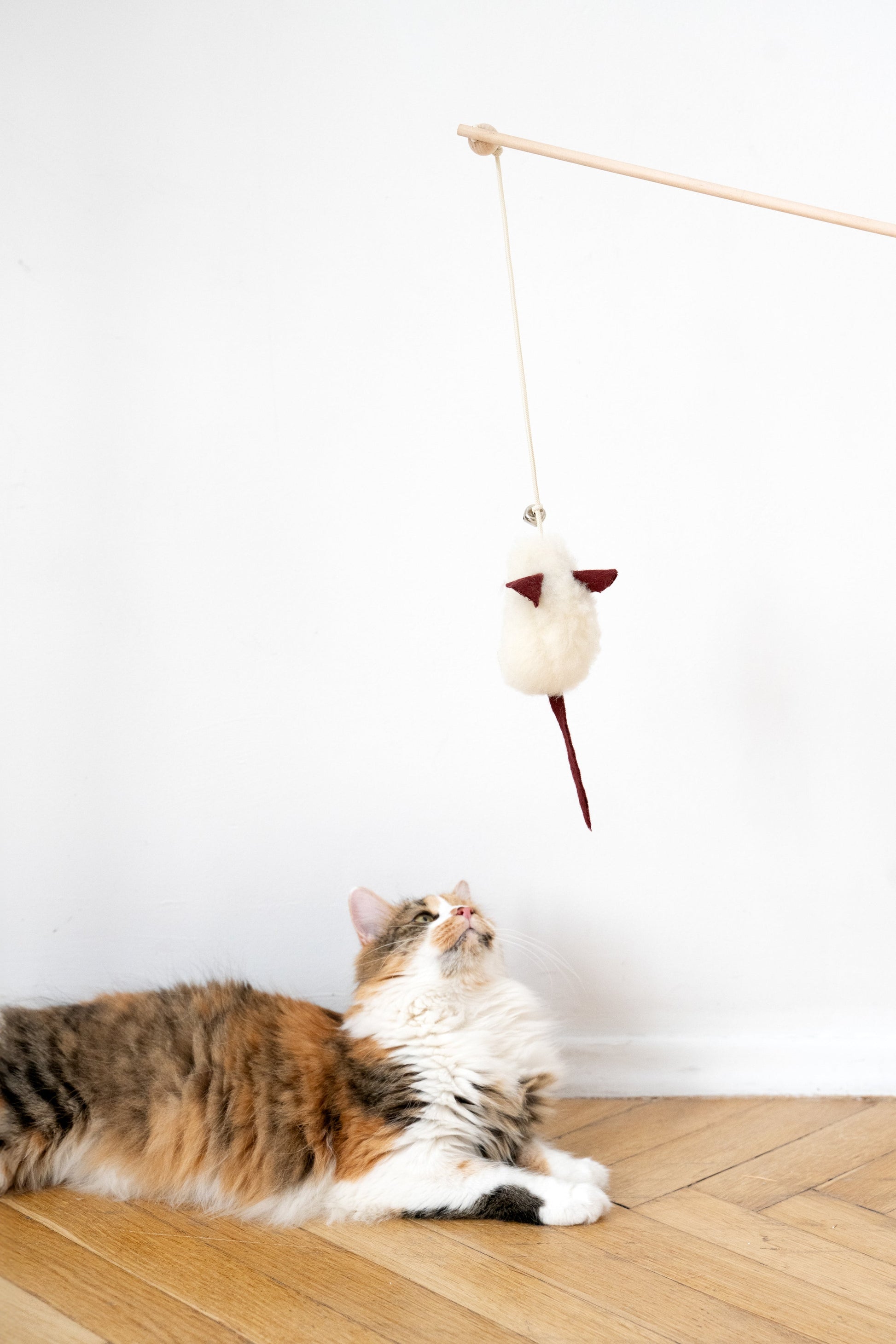 Natural Woolen Cat Toy: Mouse-1