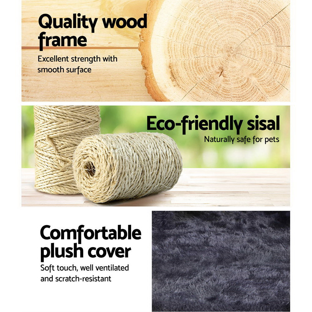 NNEDSZ Cat Tree 70cm Trees Scratching Post Scratcher Tower Condo House Furniture Wood-3