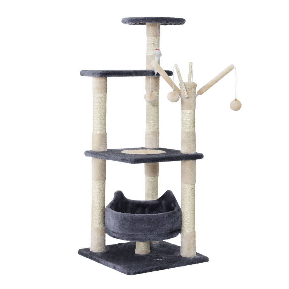 NNEDSZ Cat Tree Scratching Post Scratcher Cat Tree Tower Condo House toys 110cm-0
