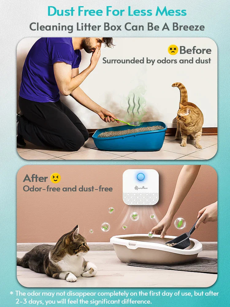 NNEOBA Smart Cat Litter Box Odor Purifier and Deodorizer-2