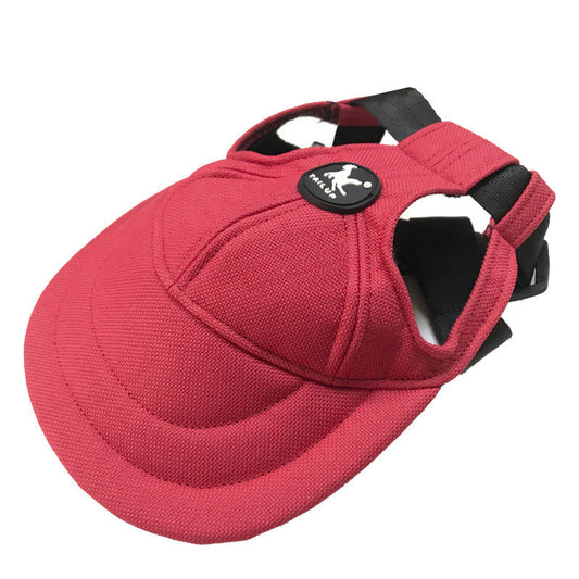 NNEDSZ Size S Red Adjustable Pet Baseball Cap for Cats and Dogs - Cute Sun Protection Hat for Outdoor Adventures-0