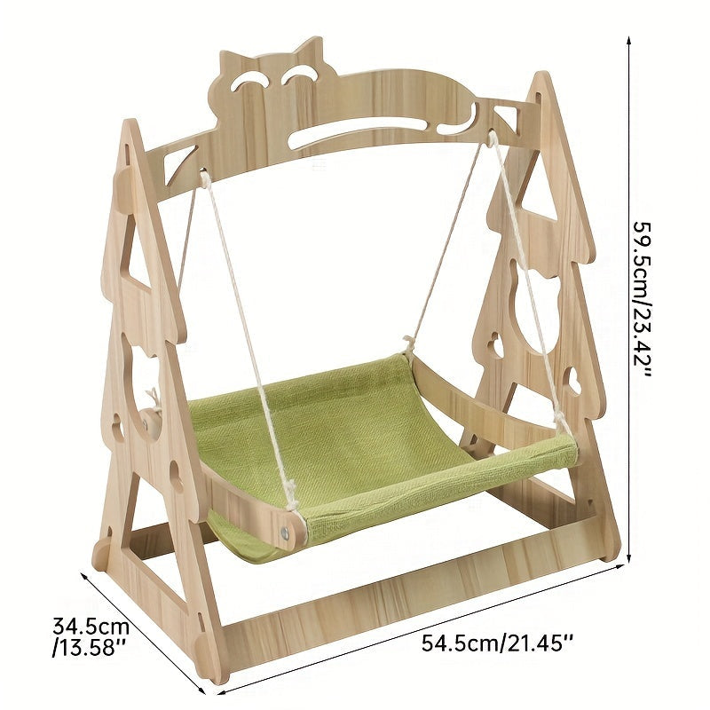 NNETM Cat Hammock Tree with Scratching Rope Lounger Bed-4