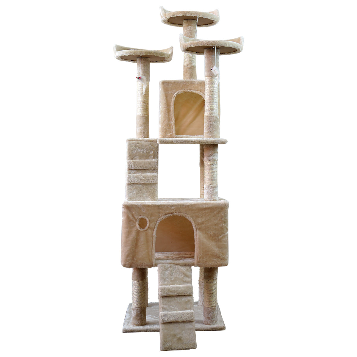 NNEDPE 170cm Cat Tree Scratching Post - Beige-0