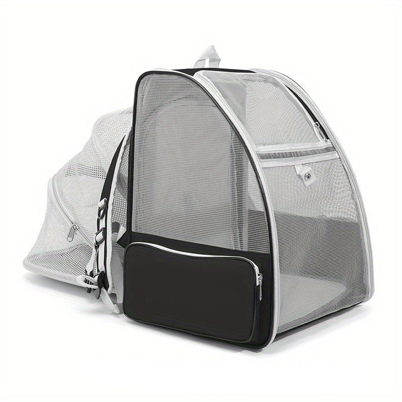 NNETM Expandable Cat Backpack Carrier with 3-Sided Mesh-0