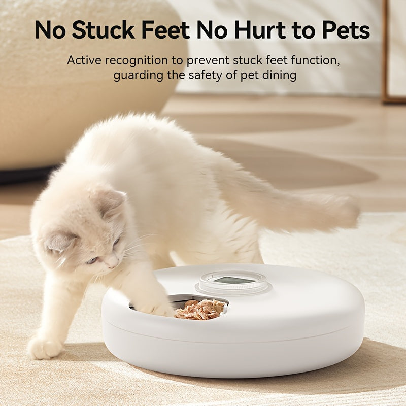 NNETM Smart 6-Meal Automatic Cat Feeder Dispenser-3
