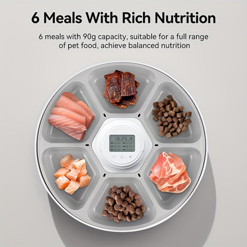 NNETM Smart 6-Meal Automatic Cat Feeder Dispenser-1