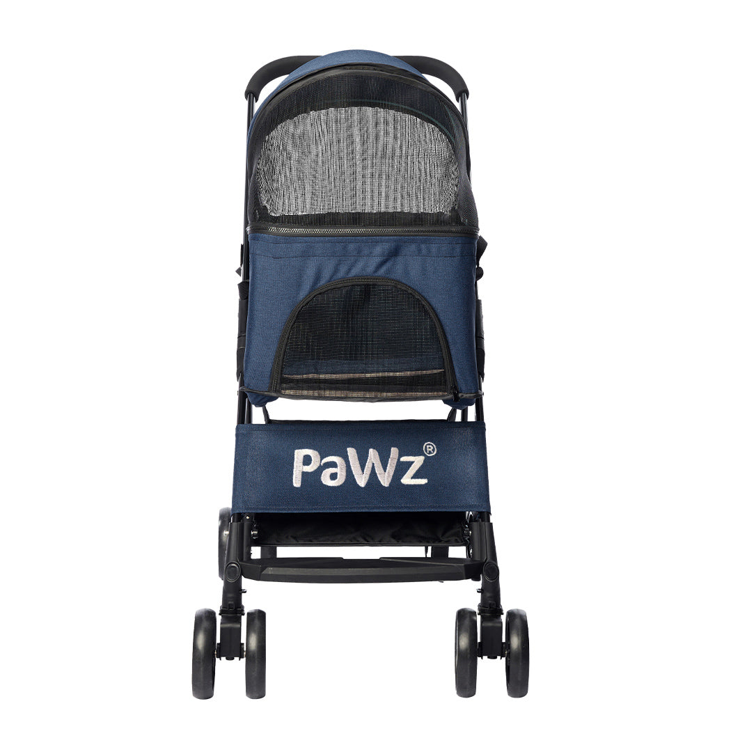 PaWz Large Pet Stroller Dog Cat Carrier Blue-0