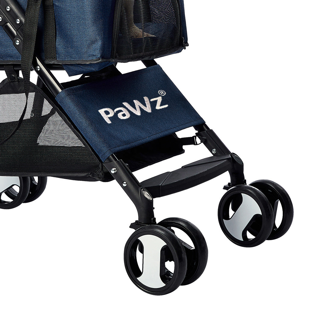 PaWz Large Pet Stroller Dog Cat Carrier Blue-3