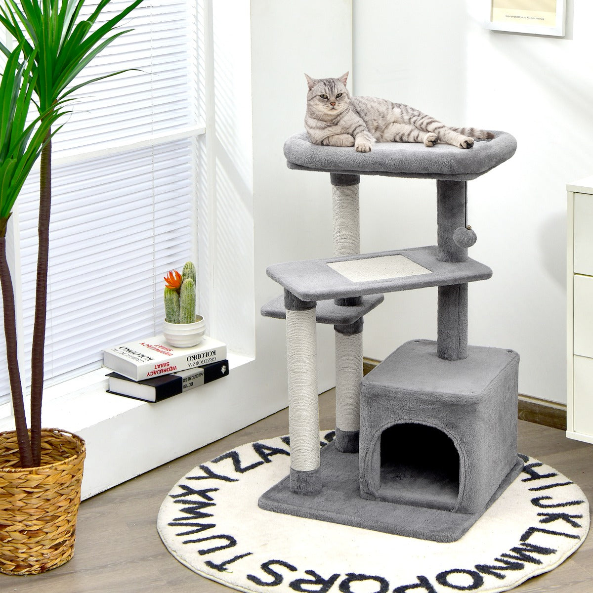 NNECW 4-Layer Cat Tree with Scratching Posts for pet-4