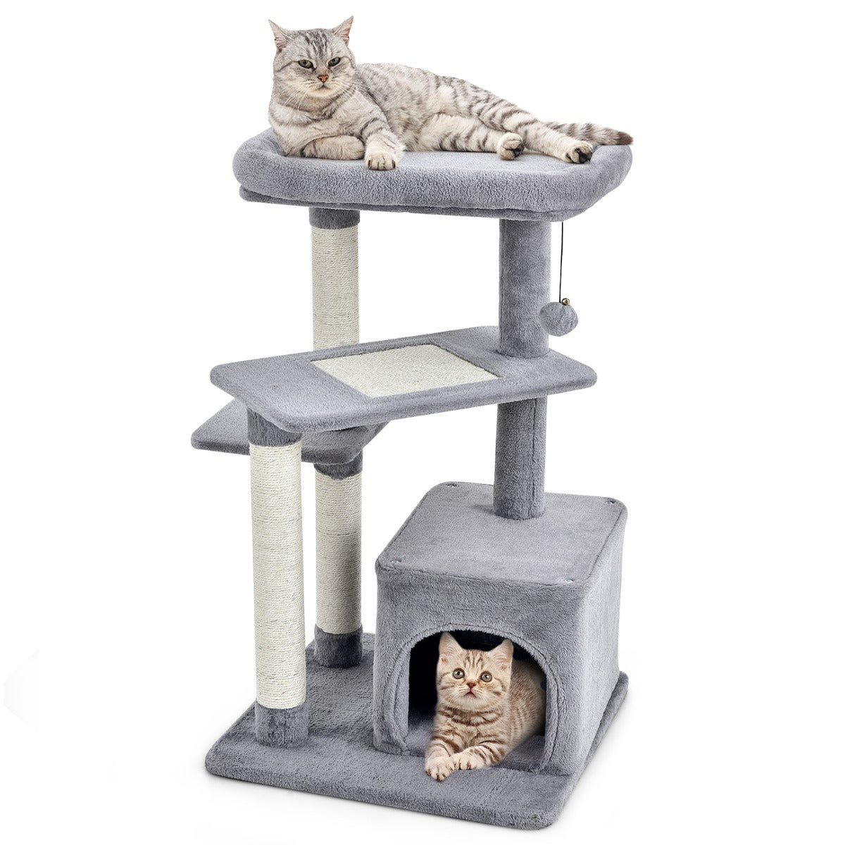 NNECW 4-Layer Cat Tree with Scratching Posts for pet-1